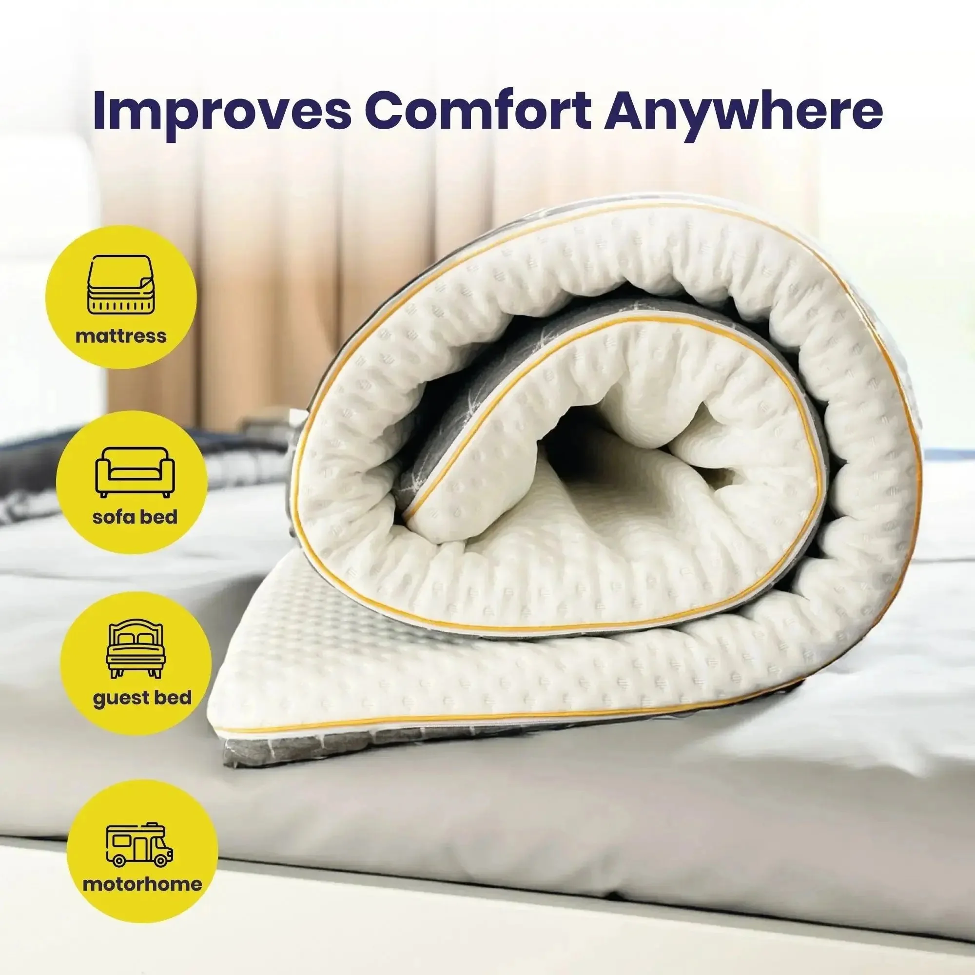 Brightr® Aurora  2 in 1 Memory Foam mattress topper - Image 15