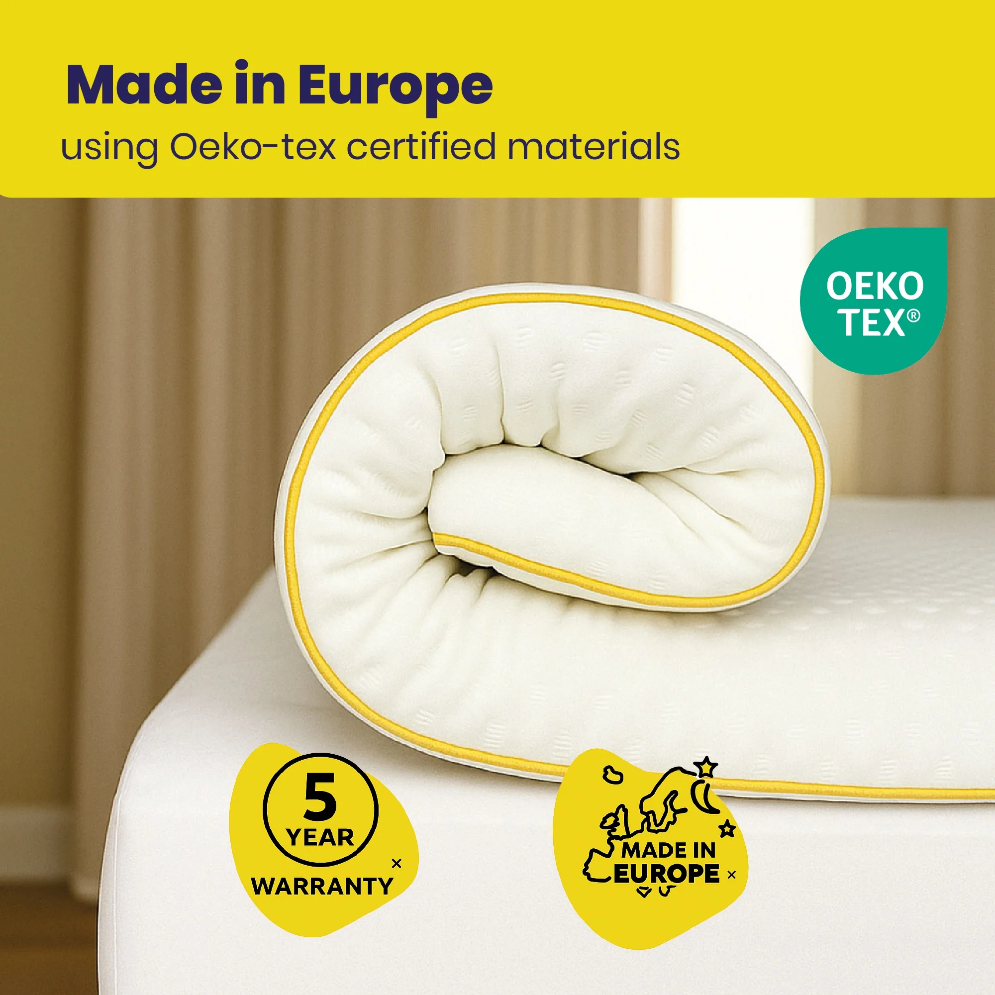 Brightr® Aurora Deluxe 2 in 1 Best Memory Foam mattress topper - Medium Firm - Image 11