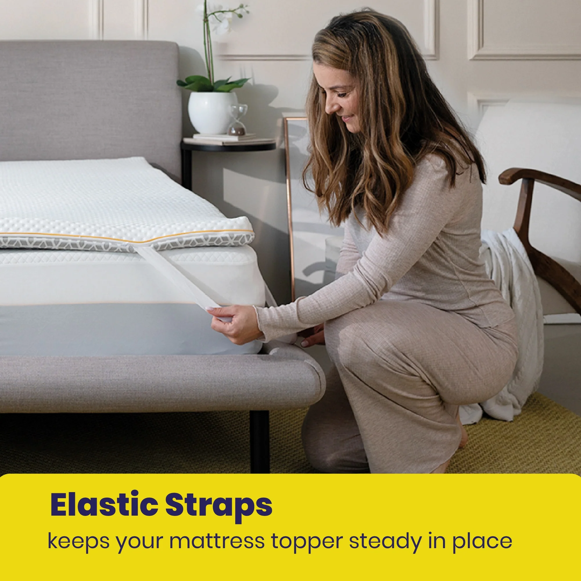 Brightr® Aurora Deluxe 2 in 1 Best Memory Foam mattress topper - Medium Firm - Image 4