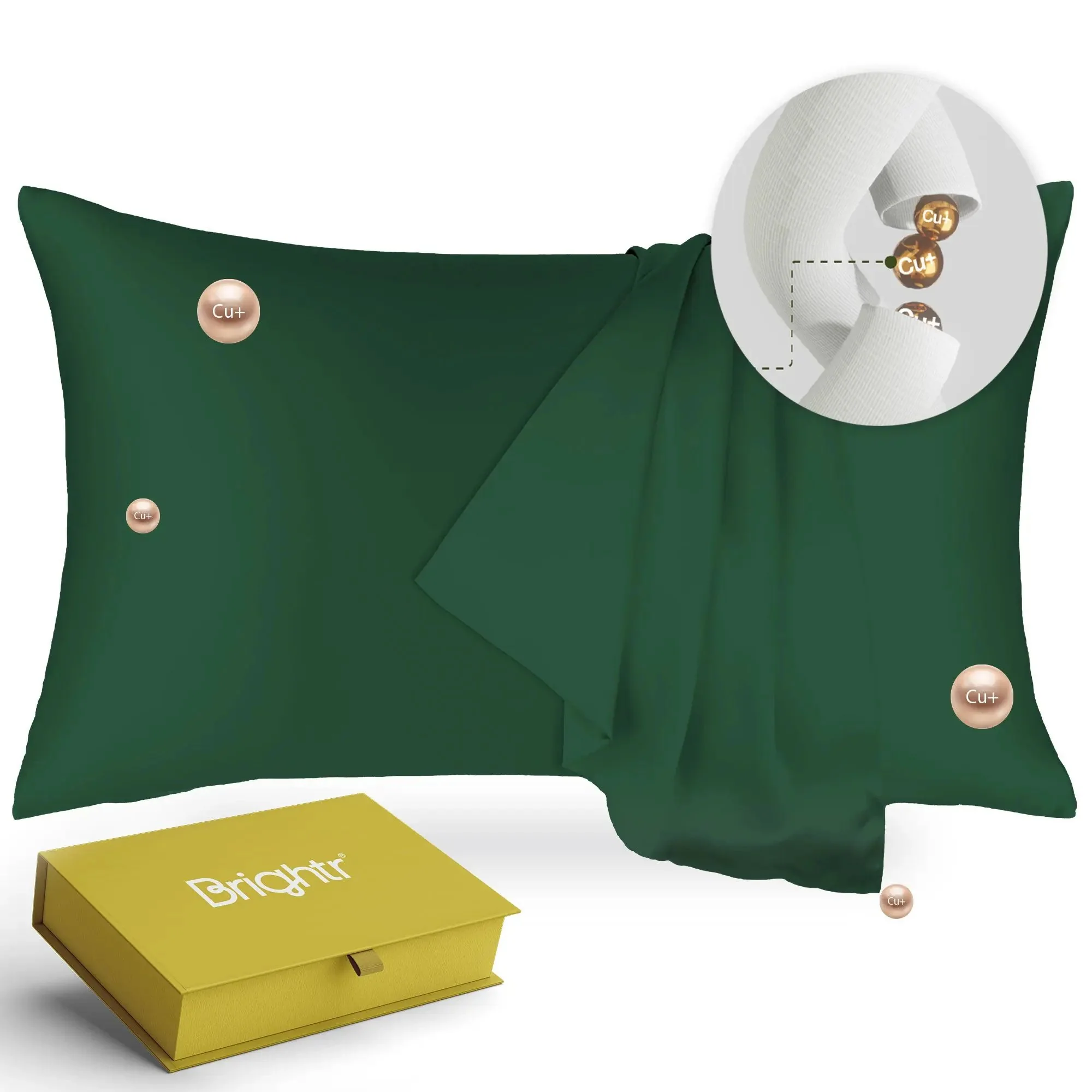 Brightr® Copperdefense Eucalyptus Silk Pillowcase | Anti-Aging, Anti-Acne, Cooling - Image 14