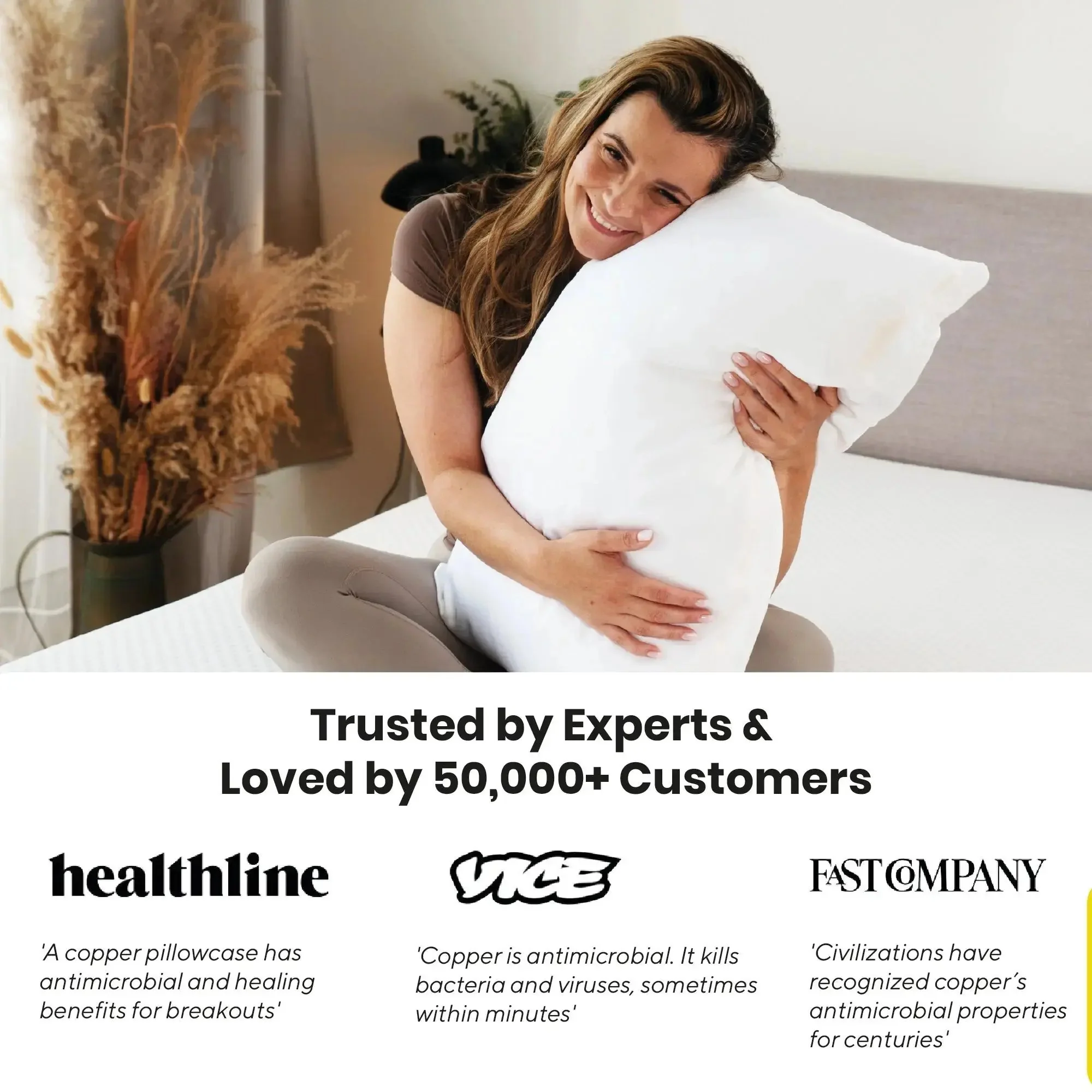 Brightr® Copperdefense Eucalyptus Silk Pillowcase | Anti-Aging, Anti-Acne, Cooling - Image 9