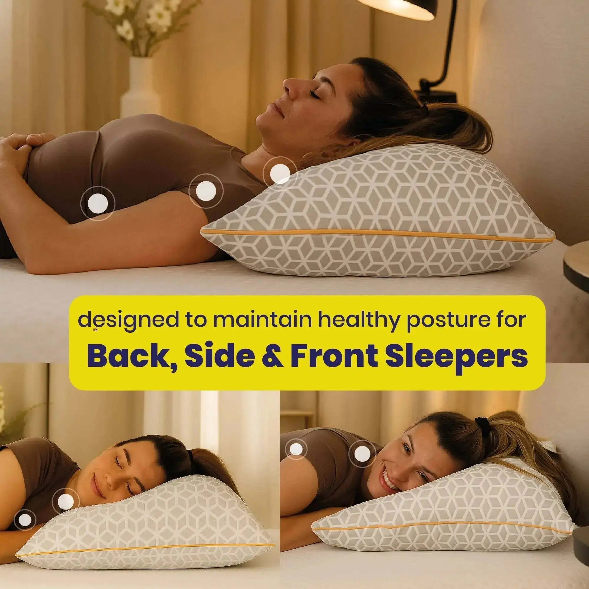Brightr® Luna Adjustable Memory Foam pillow for neck & shoulder pains - Image 5