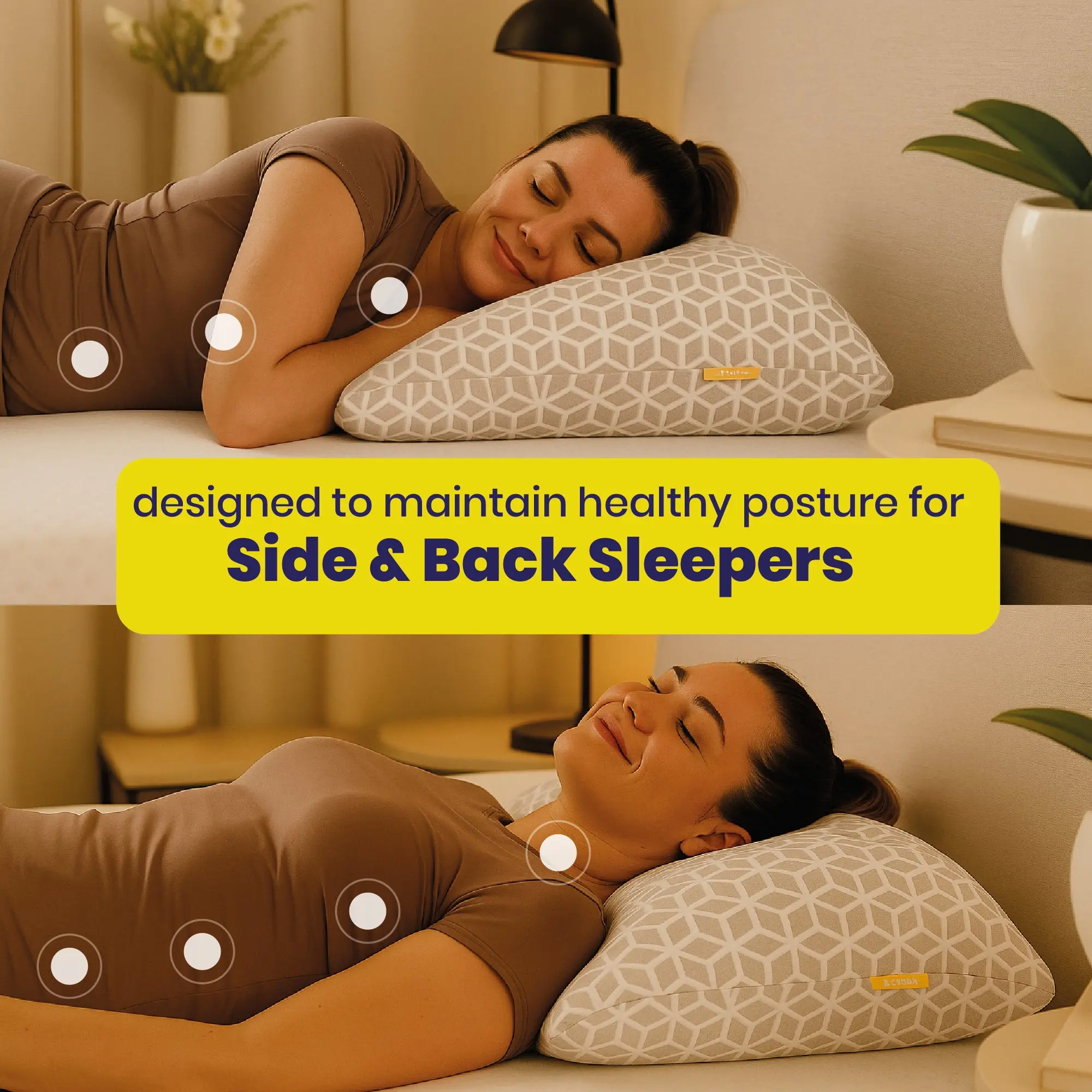 Brightr® MoonHug Adjustable Memory Foam pillow - Image 4
