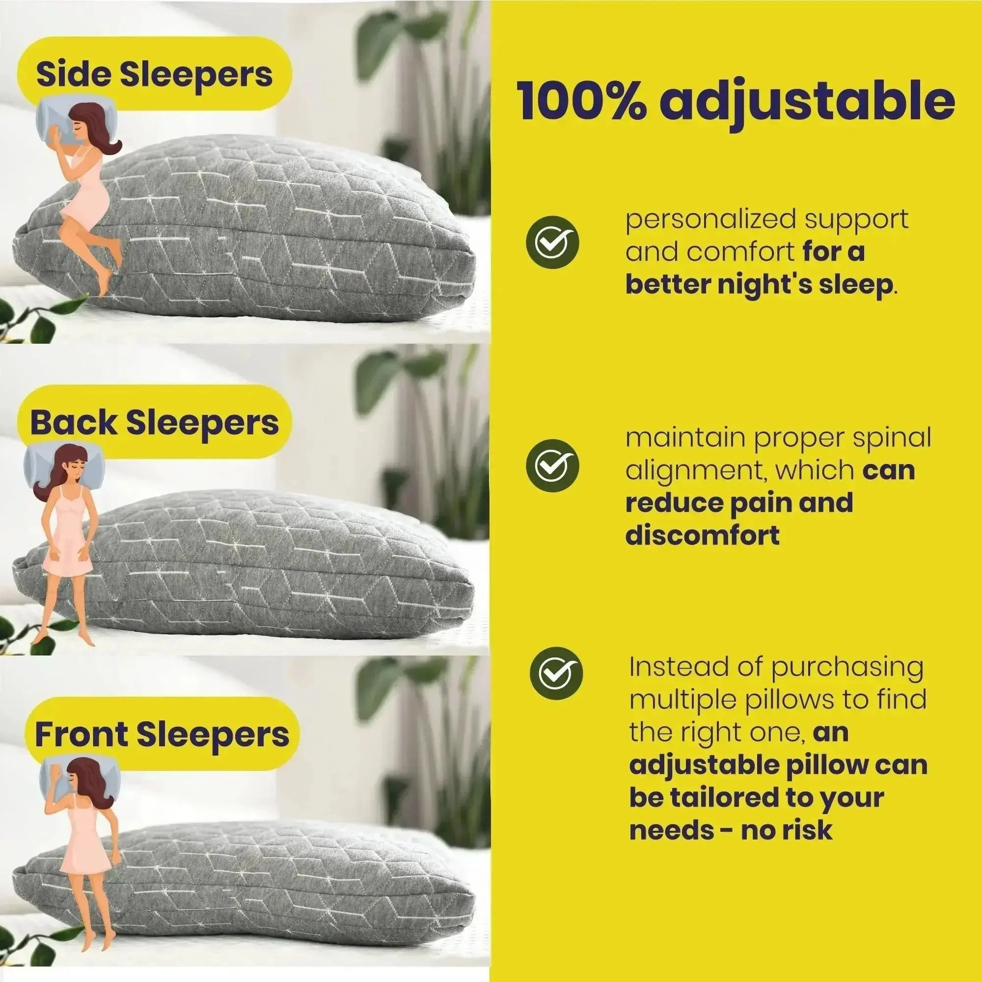 Brightr® MoonHug Adjustable Memory Foam pillow - Image 10
