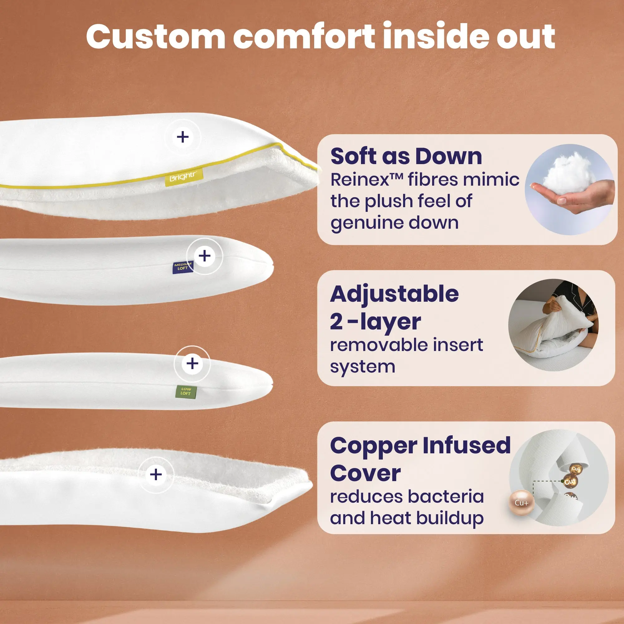 Brightr® Nox Vegan Down Alternative pillow - Image 4