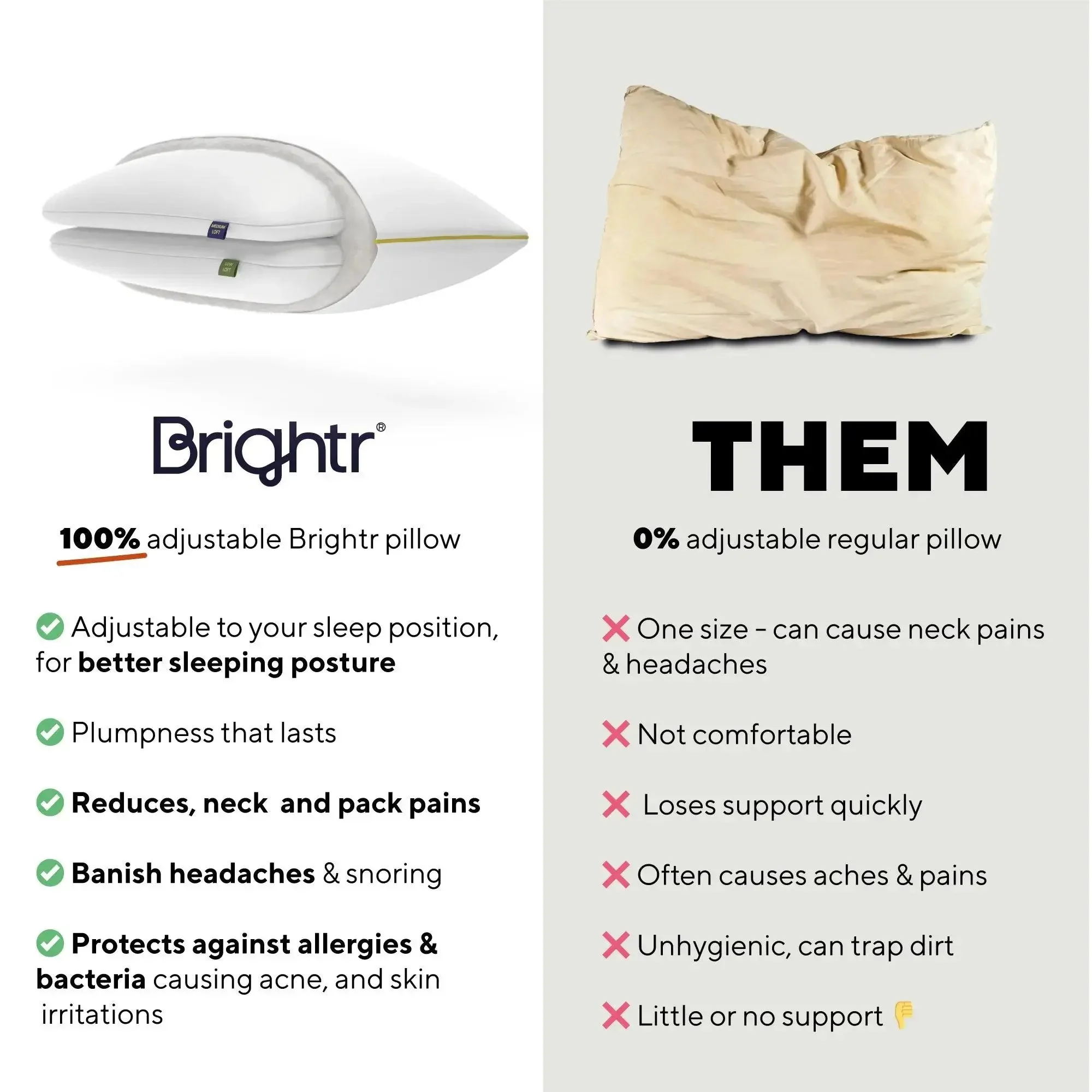 Brightr® Nox Vegan Down Alternative pillow - Image 12