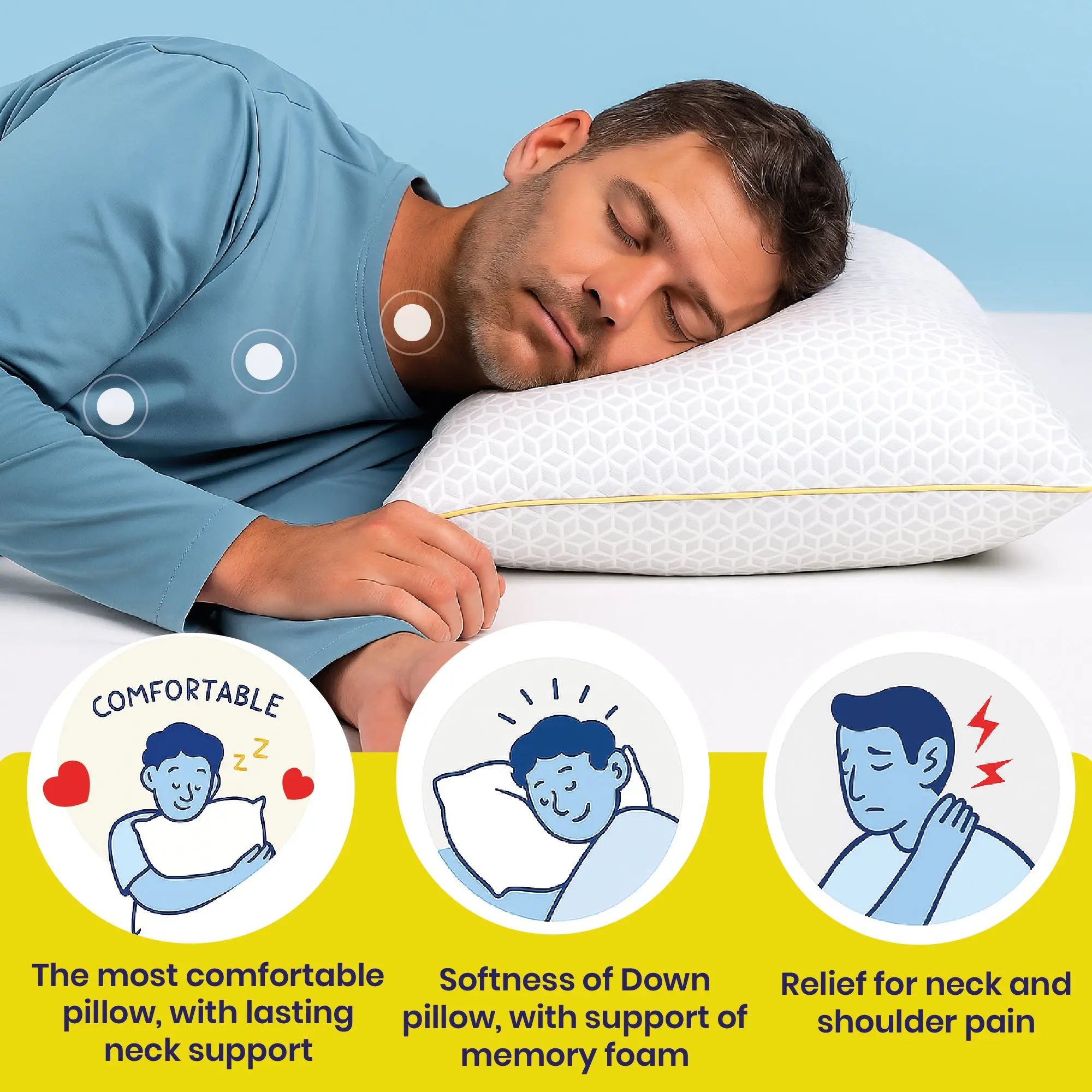 Brightr® Stella Hybrid Neck Support pillow - Image 3